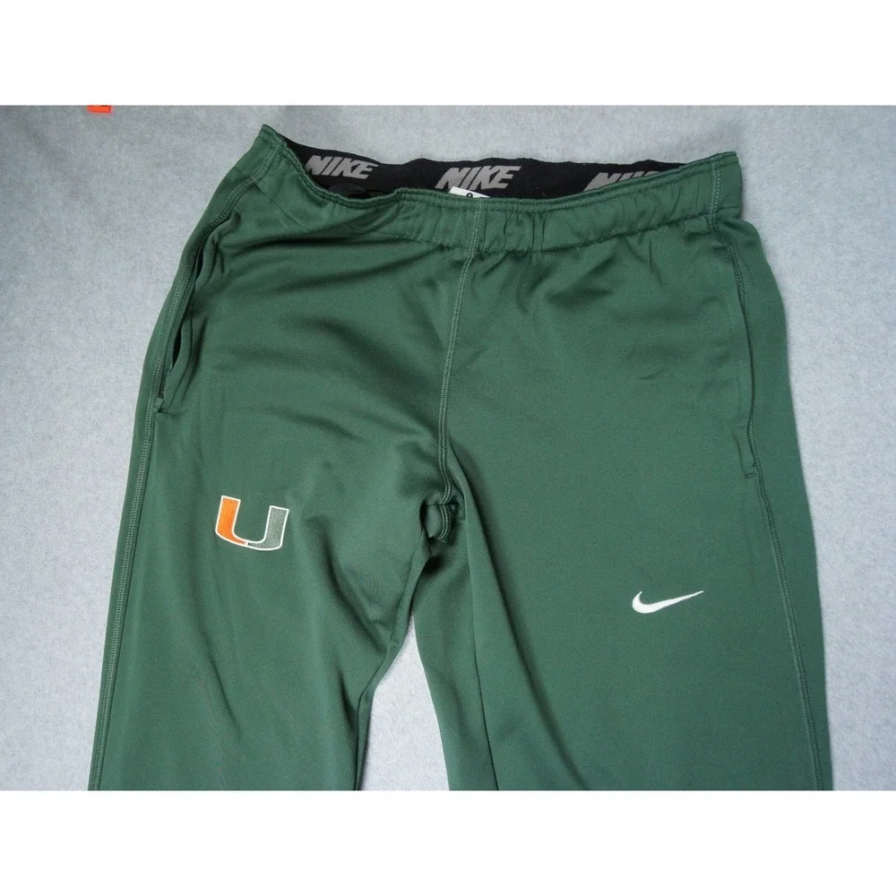 Nike Pants Men Small Green Miami Hurricanes Therma Fit Athletic Training